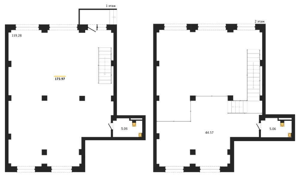 Планировка: Помещение 174 м²