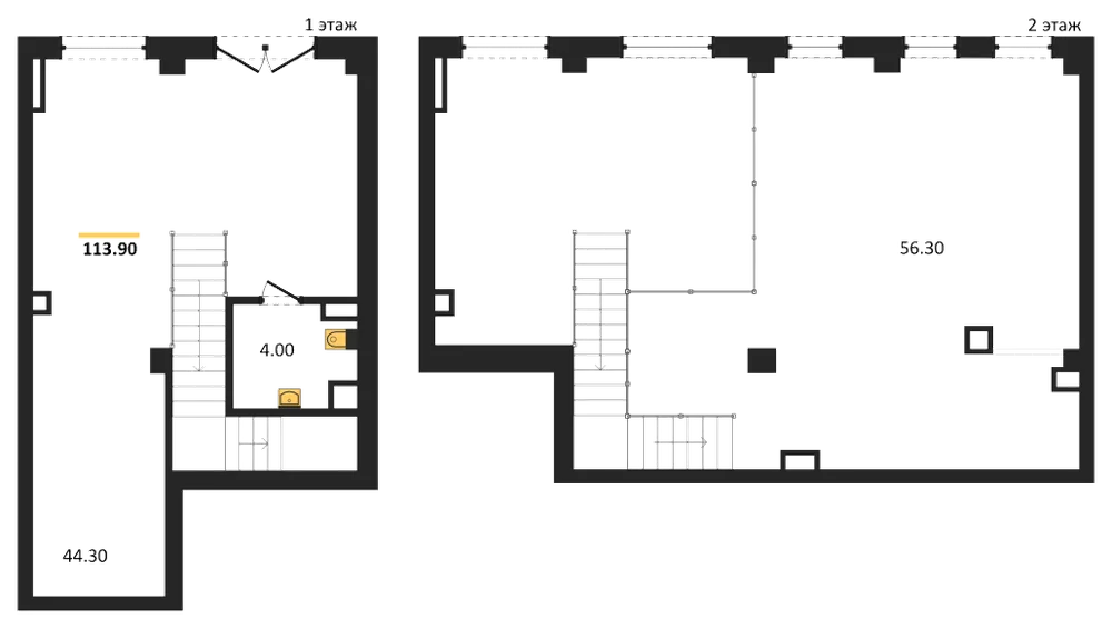 Планировка: Помещение 113,9 м²