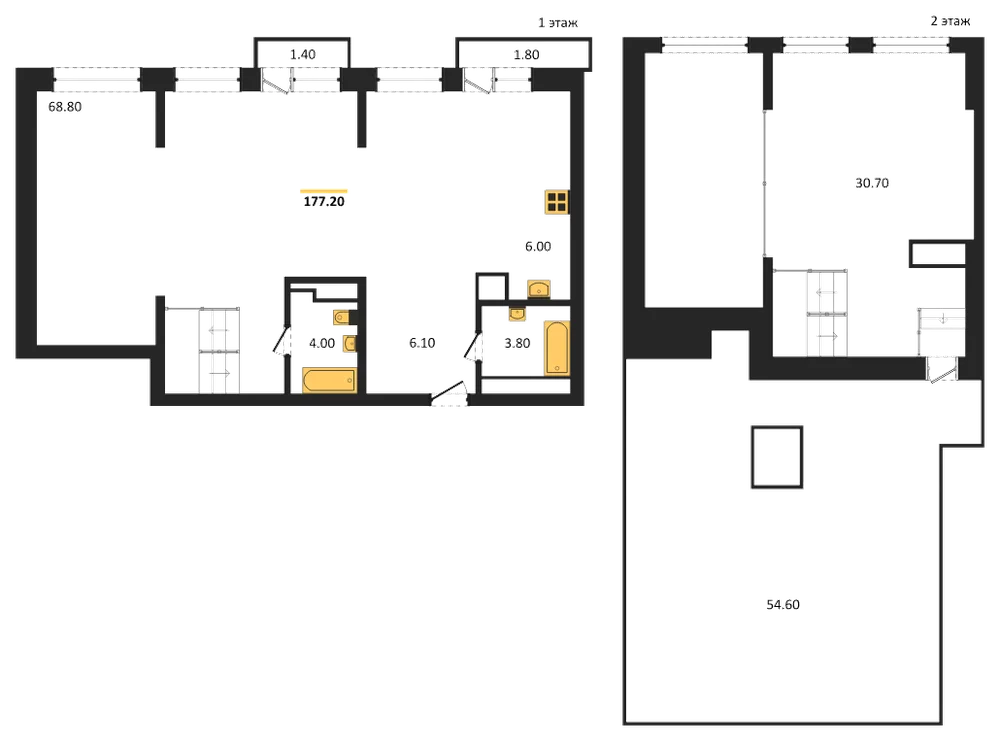 Планировка: Студия, 177,2 м²