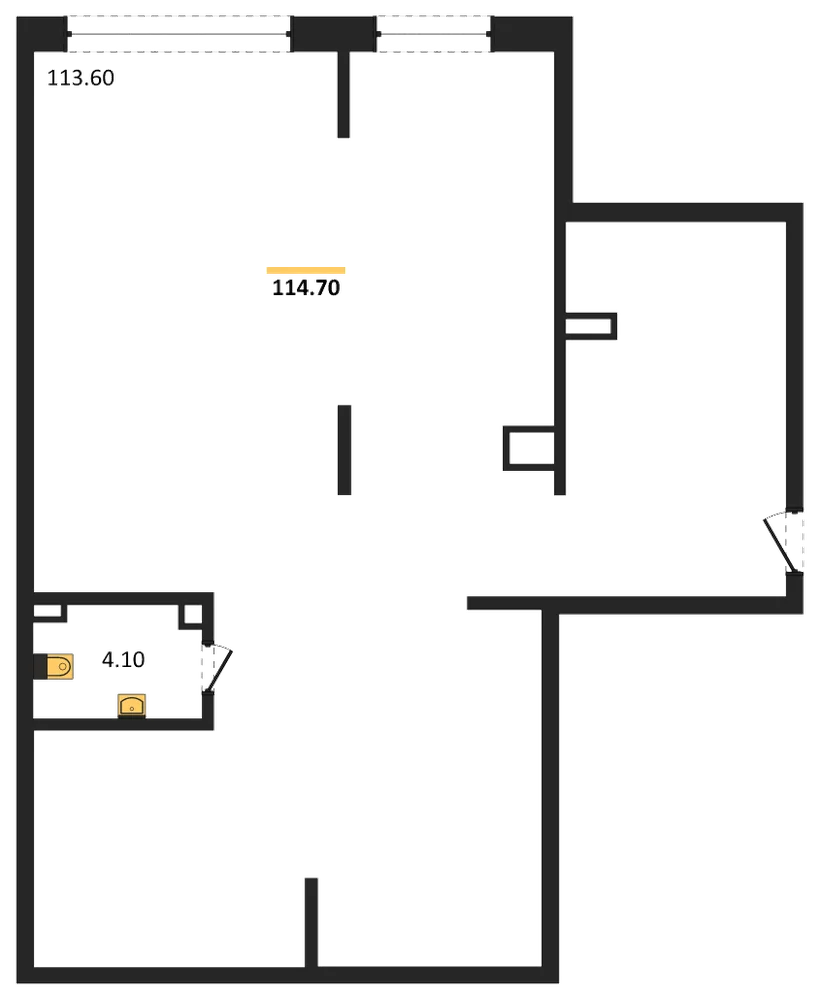 Планировка: Помещение 114,7 м²