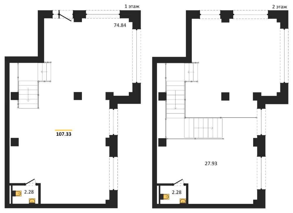 Планировка: Помещение 107,3 м²