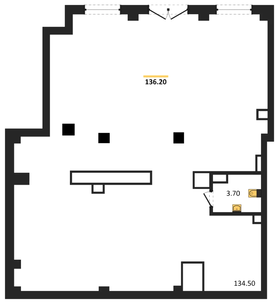 Планировка: Помещение 136,2 м²