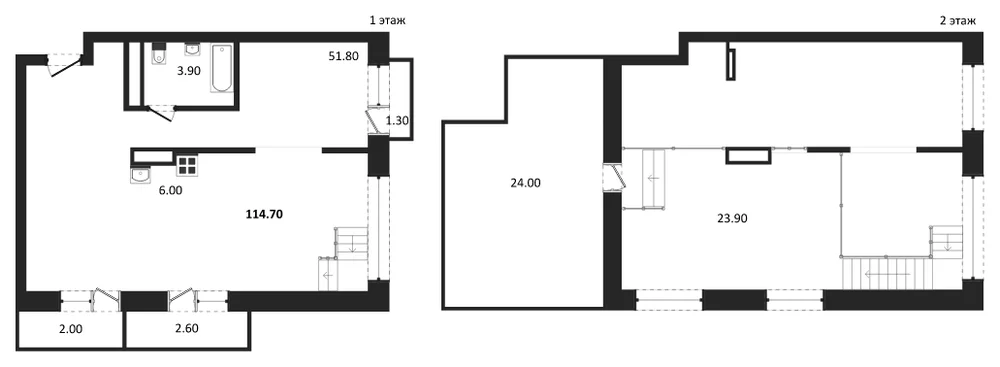 Планировка: Студия, 114,7 м²